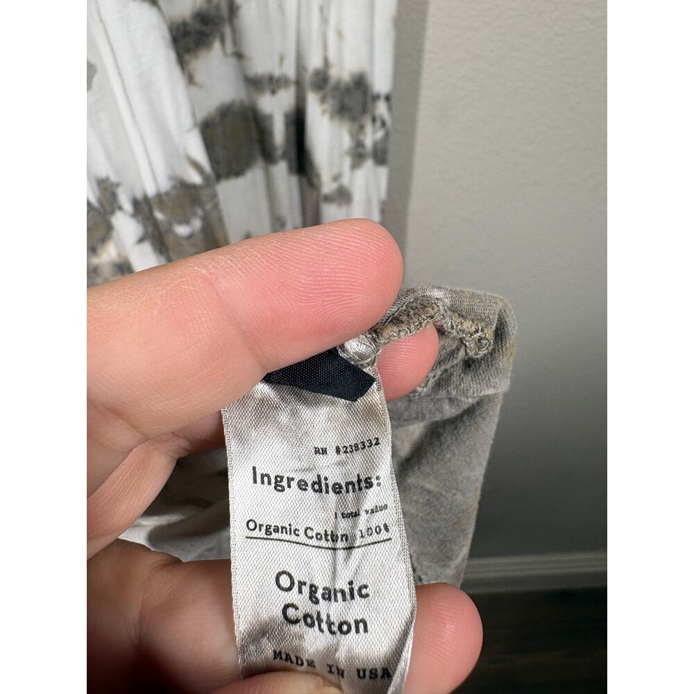 Groceries Apparel Size Medium Slip Midi Dress White Gray Organic Cotton Tie Dye - Picture 11 of 11